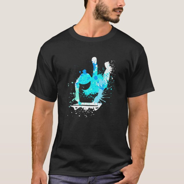 Splash Winter Sport Snow Lue Sled T-Shirt (Front)