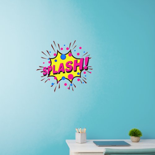 Splash  Yellow Pink Burst  Pop Art 24 Wall Decal