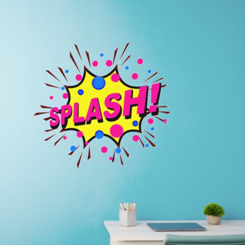 Splash  Yellow Pink Burst  Pop Art 36 Wall Decal