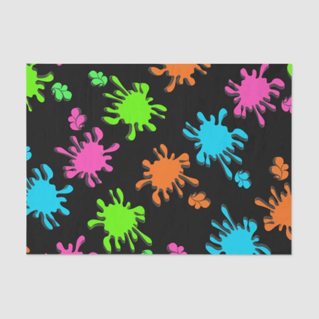 Splashed Black Tissue Paper (Front)