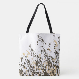 Splashes of Paint Two Tone Brown Tote Bag