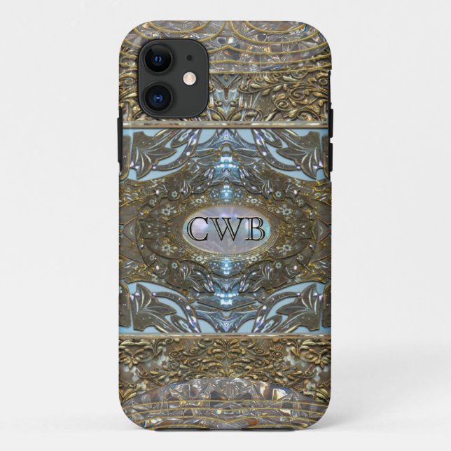 Splashforze Elegant Monogram Case-Mate iPhone Case (Back)