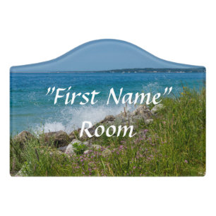 Splashing At Mackinac Door Sign