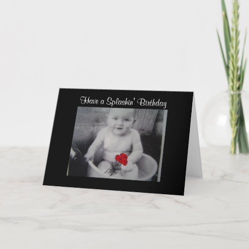 Splashing Baby Birthday Card