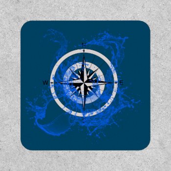 Splashing Compass Rose     Patch by colorfulworld at Zazzle