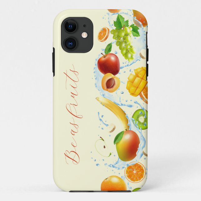 Splashing fruits vertical  iPhone Case (Back)
