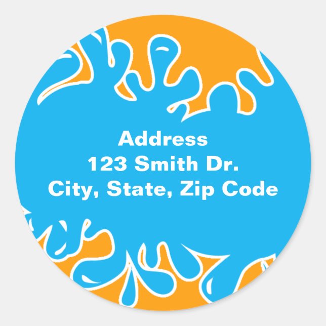 Splashing Fun! Classic Round Sticker (Front)