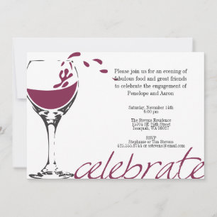 Splashing Merlot Party Invitation