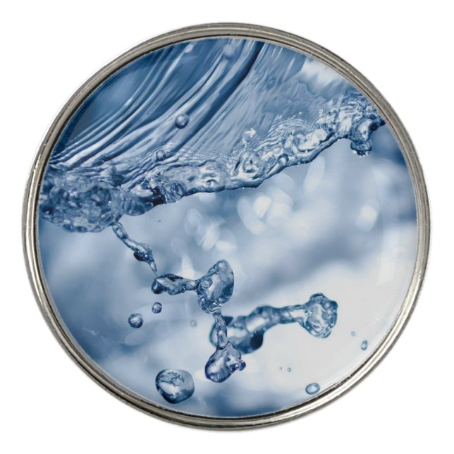 Splashing water with bubbles Best Golf Ball Marker (Front)