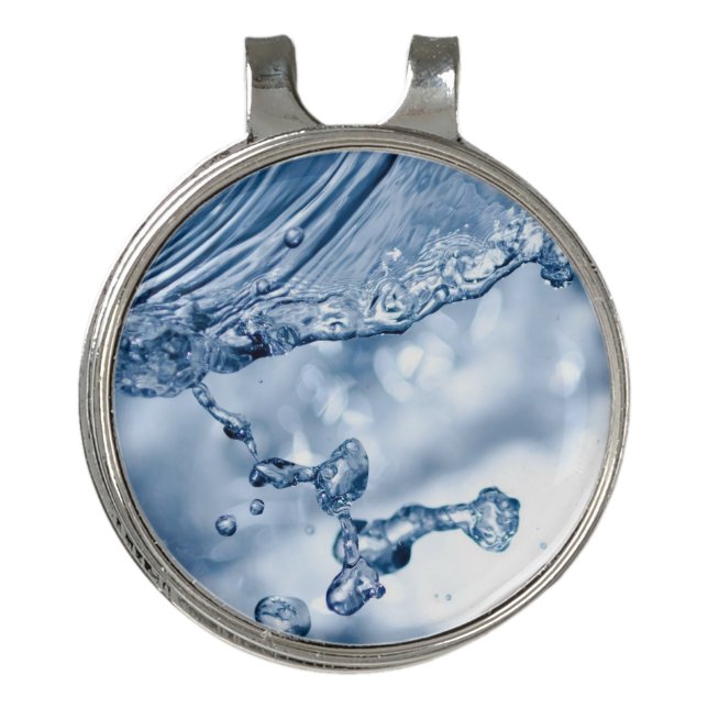 Splashing water with bubbles Best Golf Hat Clip (Front)