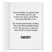 Splashing wine 29th birthday card (Inside (Right))