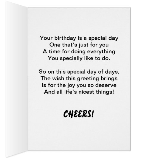 Splashing wine 46th birthday card (Inside (Right))