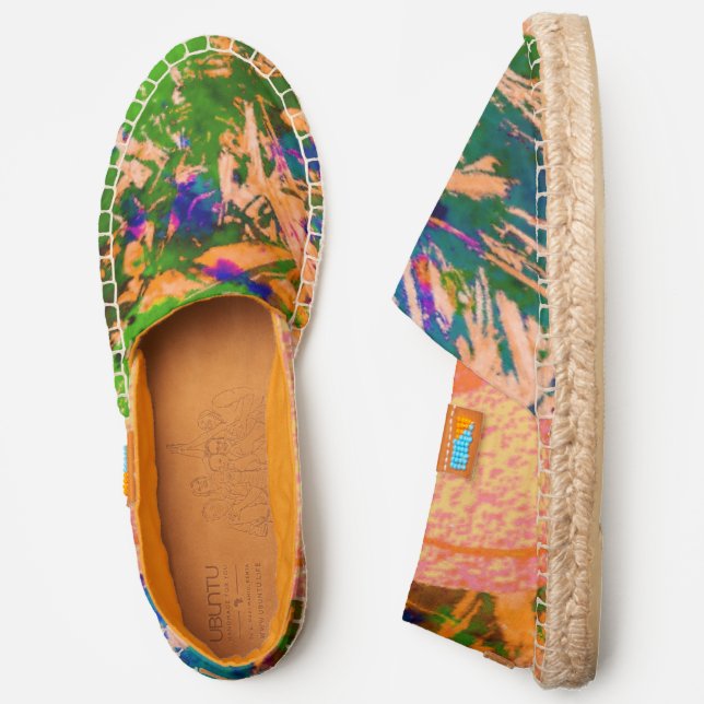 Splashy Abstract Espadrilles (Side)
