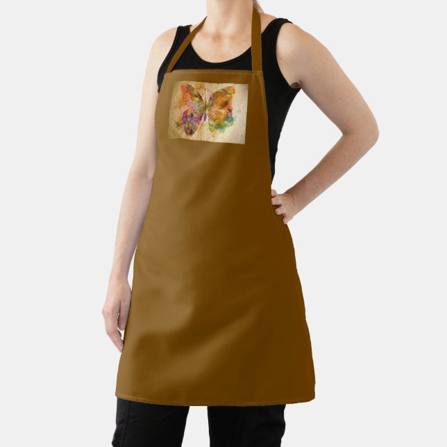 “Splashy Butterfly” Medium Size Apron (Insitu)