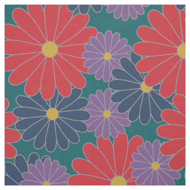 Splashy Fall Floral Fabric (Swatch)
