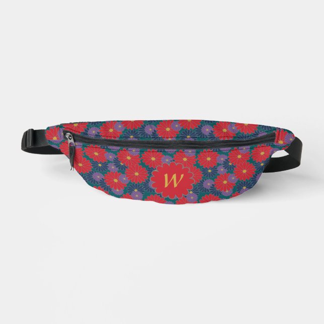 Splashy Fall Floral Fanny Pack (Front)