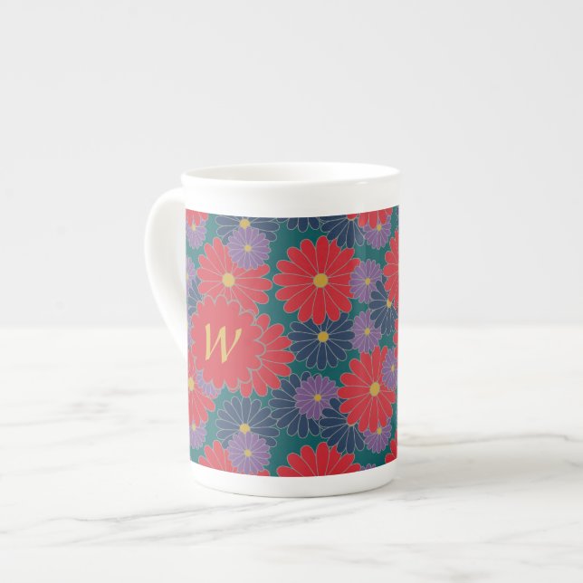 Splashy Fall Floral Specialty Mug (Front Left)