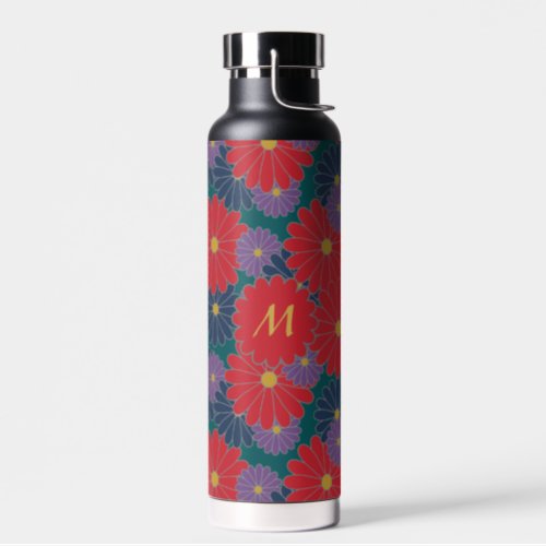 Splashy Fall Floral Water Bottle