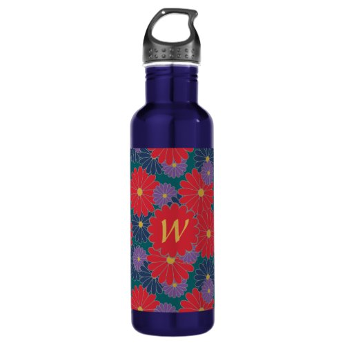 Splashy Fall Floral Water Bottle