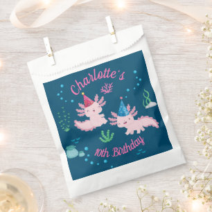 Splashy Fun at the Axolotl Birthday Favor Bag