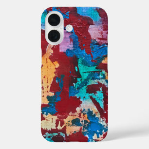Splashy-Hand Painted Abstract Art iPhone 16 Case
