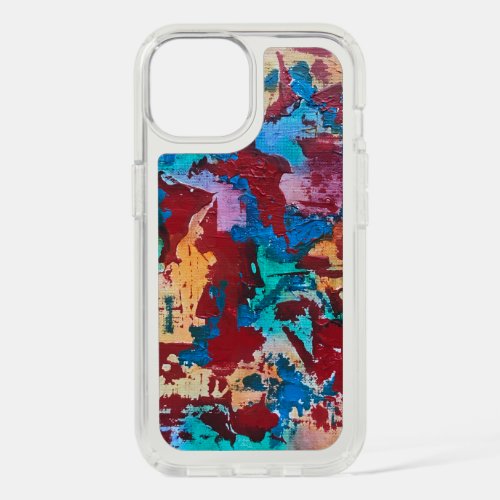 Splashy_Hand Painted Abstract Brushstrokes iPhone 15 Case