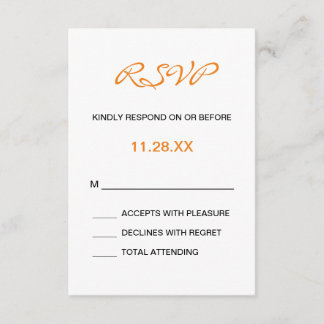 Splashy Monogram Wedding RSVP Card