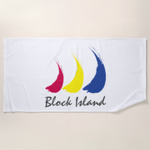 Splashy Sails_Paint-The-Wind_Block Island Beach Towel