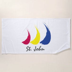 Splashy Sails_Paint-The-Wind_St. John Beach Towel