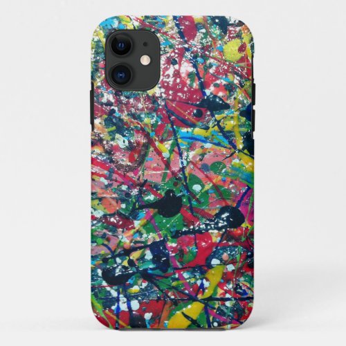 splat abstract design painting iPhone 11 case