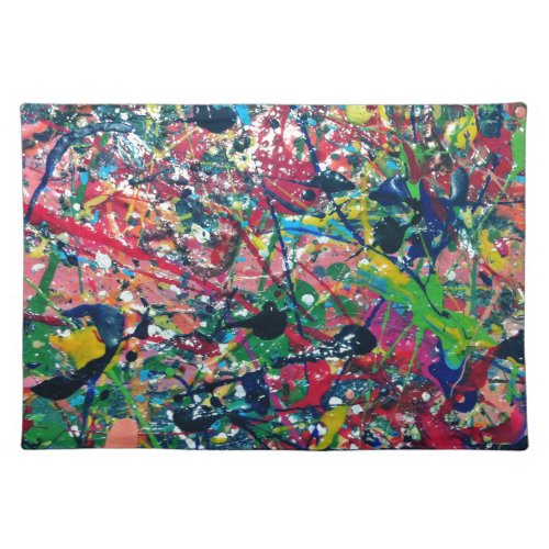 splat artistic design painting placemat