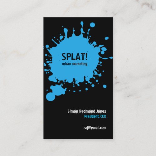 Splat! Blue Business Card