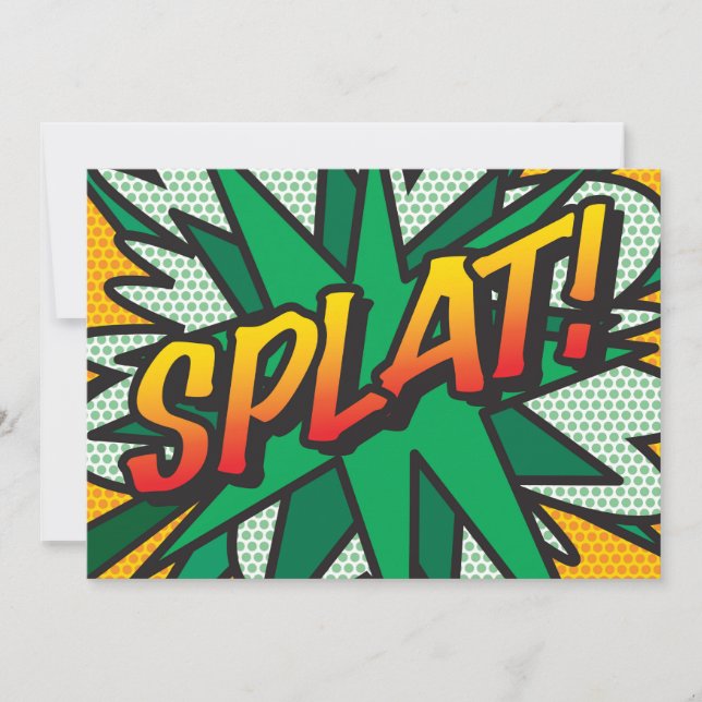SPLAT Fun Colorful Comic Book Typography (Front)