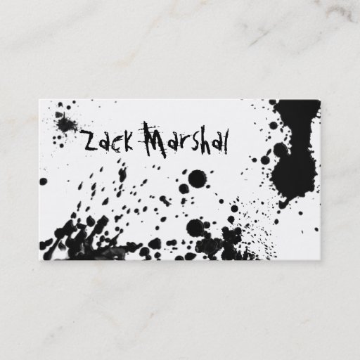 Customizable Splat iv business card