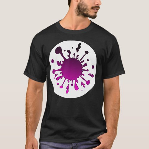 Splat Pink amp Black T_Shirt