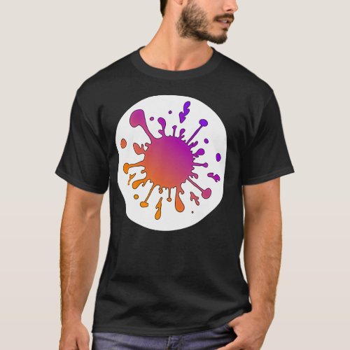 Splat Purple amp Orange T_Shirt