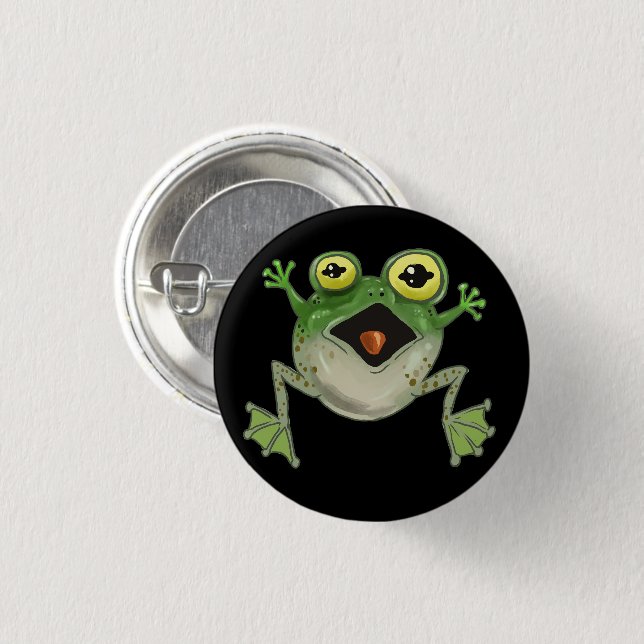 Splat! Silly Frog Button (Front & Back)