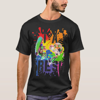 Splatoon Pride Stay Fresh Rainbow Paint Splat  T-Shirt