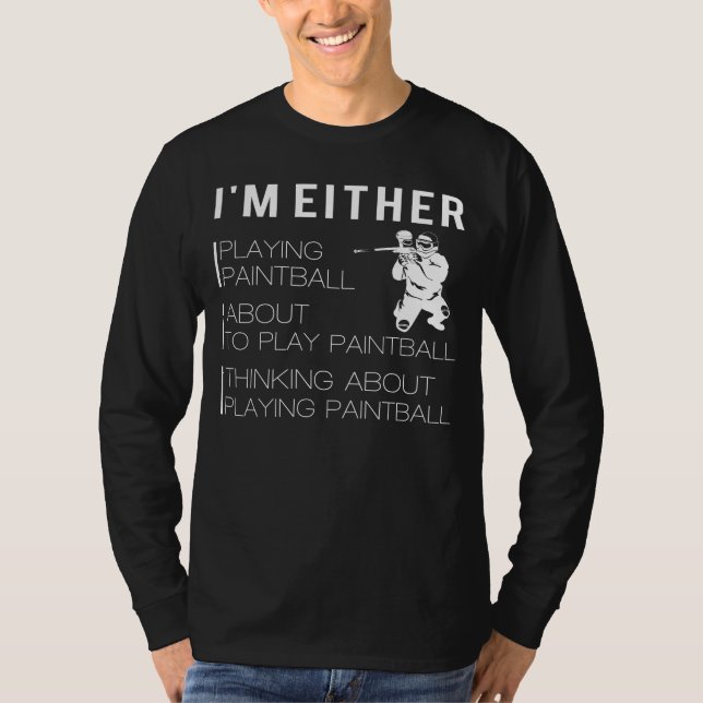 Splatter and Laughter: Funny Paintball T-Shirt (Front)