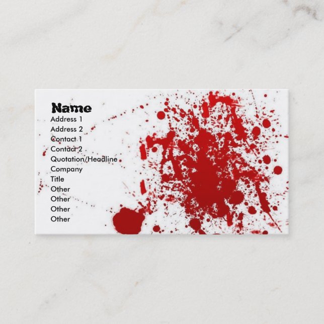 Splatter Card (Front)