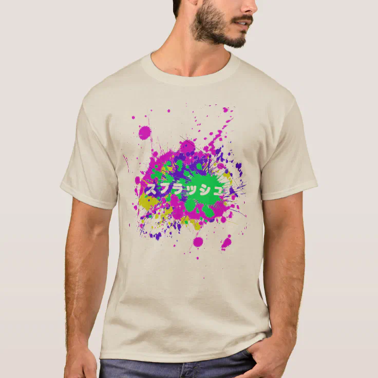 Paint splash t shirt design clearance