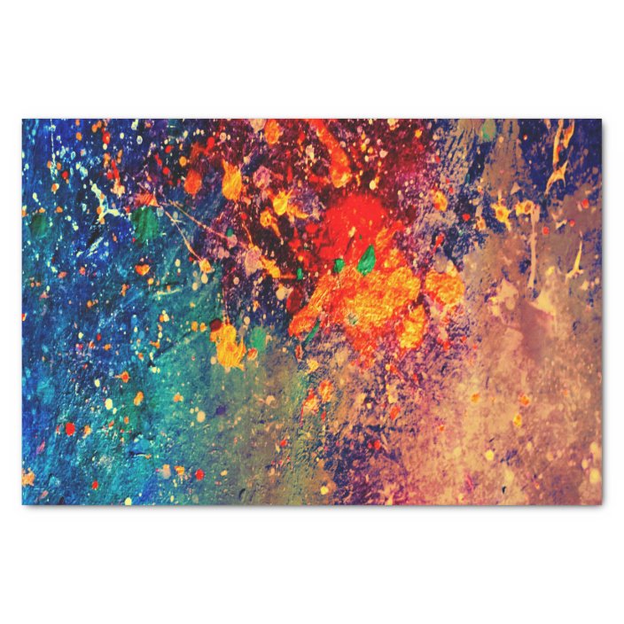 Splatter Craft Colorful Rainbow Psychedelic Tissue Paper Zazzle