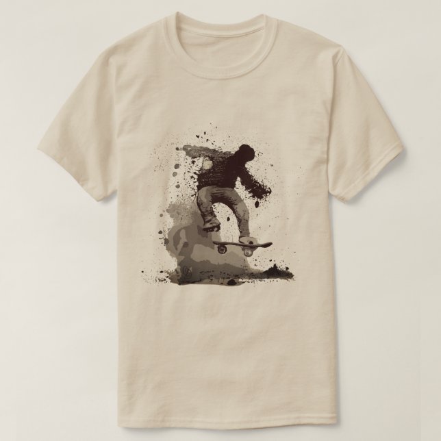 Splatter Graphic Skateboard T-Shirt (Design Front)