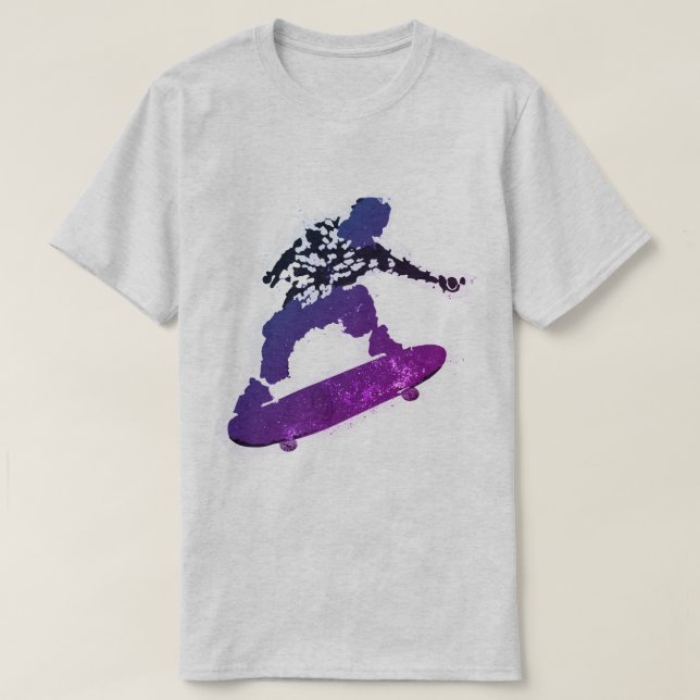 Splatter Graphic Skateboard T-Shirt (Design Front)