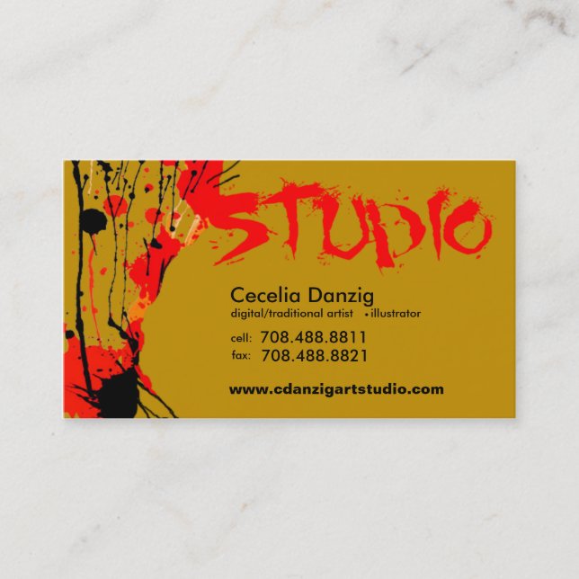 Splatter Grunge Business Card (Front)