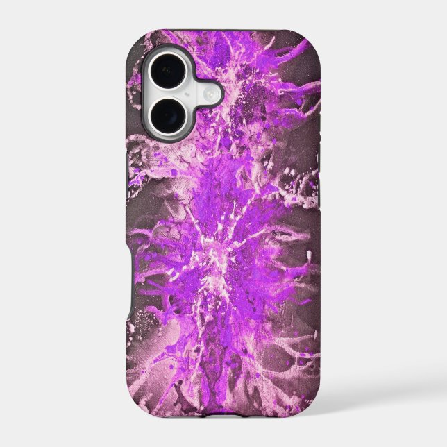Splatter Grunge Design - purple Iphone Case (Back)