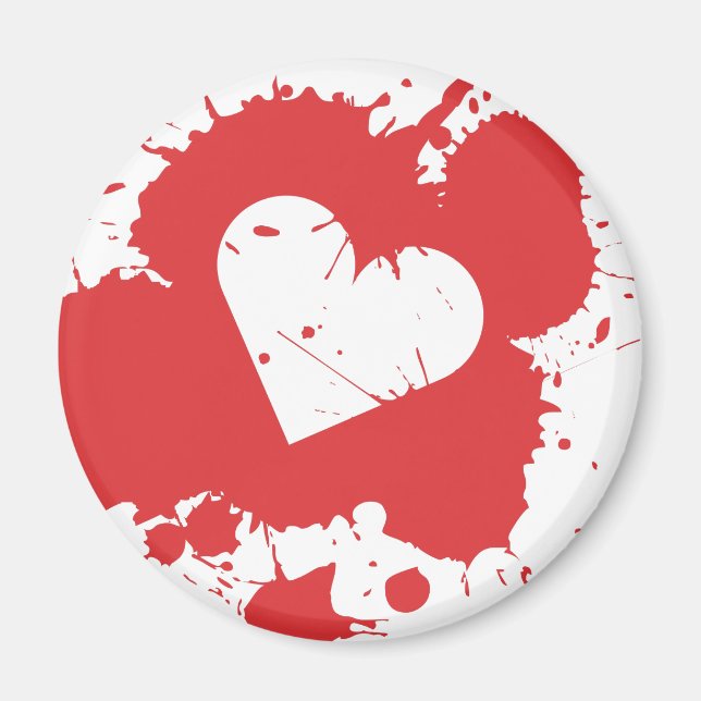 Splatter Heart Magnet (Front)