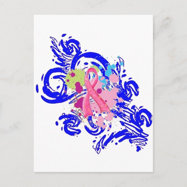 Splatter Me Pink Postcard (Front)
