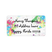 Splatter Paint Address Labels