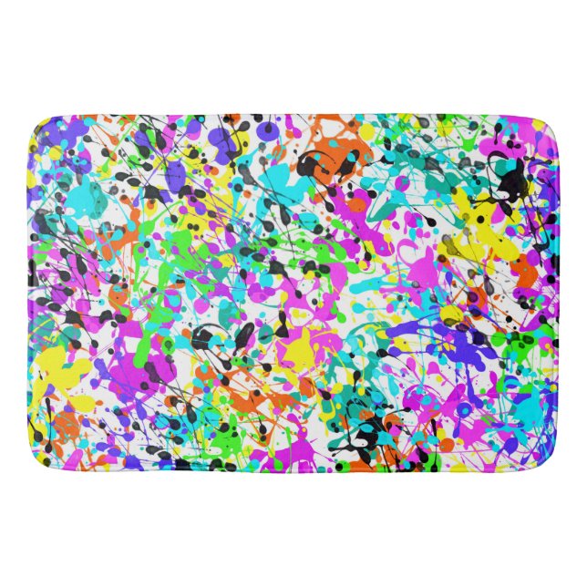 Splatter Paint Bath Mat (Front)